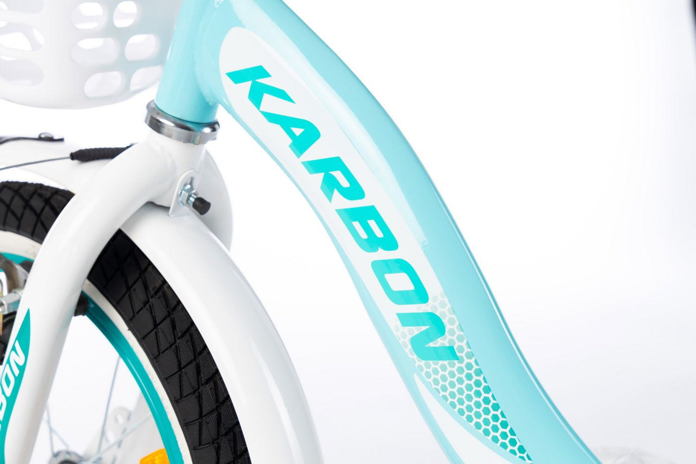 Dviratis Karbon Kitty 16 turquoise-white