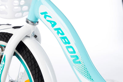 Dviratis Karbon Kitty 16 turquoise-white