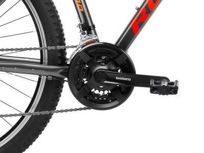 Dviratis Romet Rambler R7.0 27.5" 2023 graphite-silver-red-21" / XL