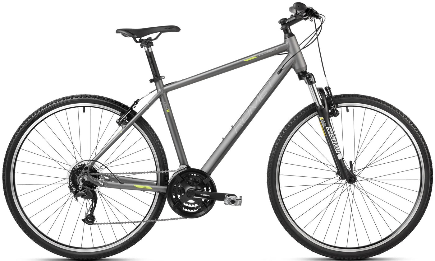 Dviratis Romet Orkan 3 M Lite 28" 2023 graphite-lemon-18" / M