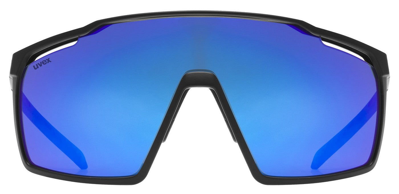 Dviratininko akiniai Uvex mtn perform black-blue matt / mirror blue