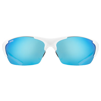 Akiniai Uvex Blaze III white black mat / mirror blue