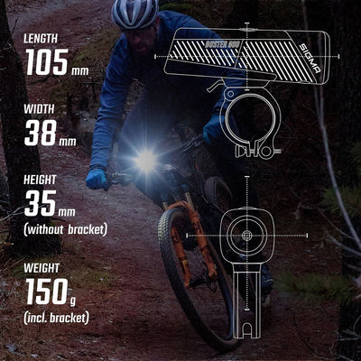 Priekinė lempa Sigma Buster 800 USB