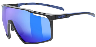 Dviratininko akiniai Uvex mtn perform black-blue matt / mirror blue