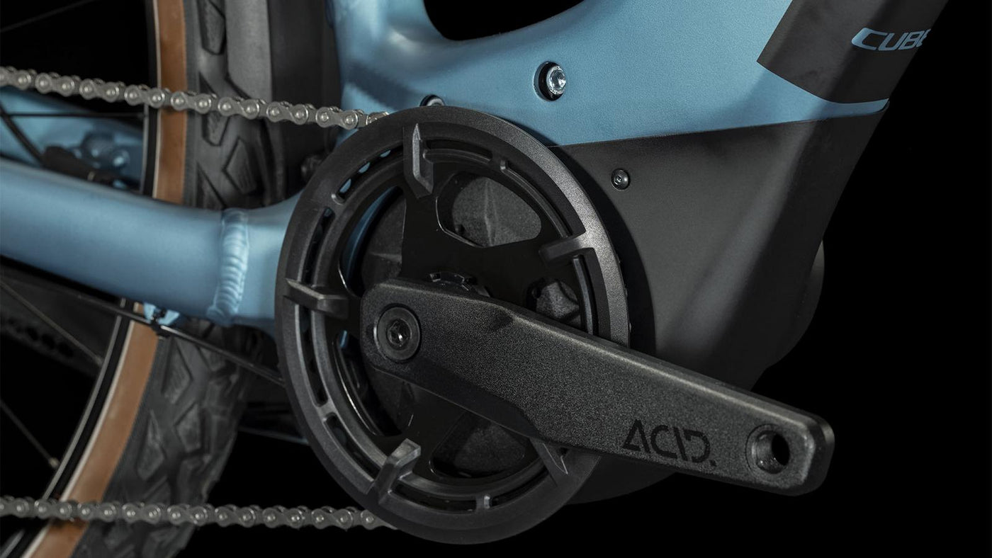 Elektrinis dviratis Cube Nuride Hybrid Performance 500 Allroad Easy Entry metalblue'n'red 2023-46 cm / XS