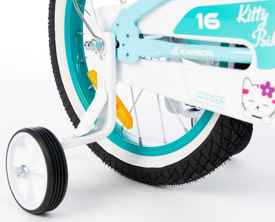 Dviratis Karbon Kitty 16 turquoise-white