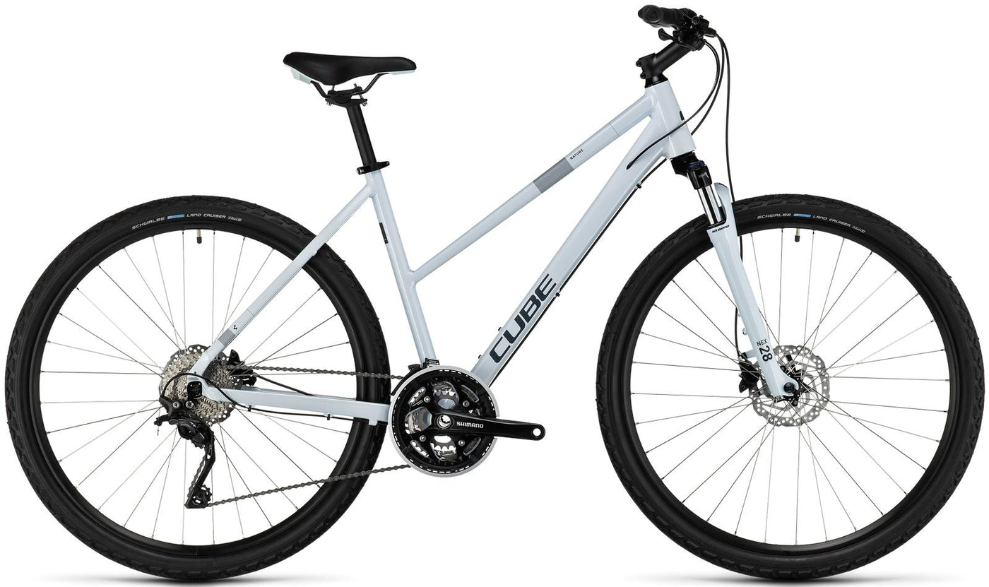 Dviratis Cube Nature Pro Trapeze frostwhite'n'grey 2023-46 cm / XS