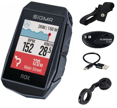 Dviračio kompiuteris SIGMA ROX 11.1 Evo GPS Black HR Set