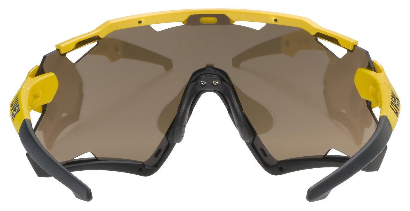 Dviratininko akiniai Uvex sportstyle 228 sunbee black matt / mirror yellow