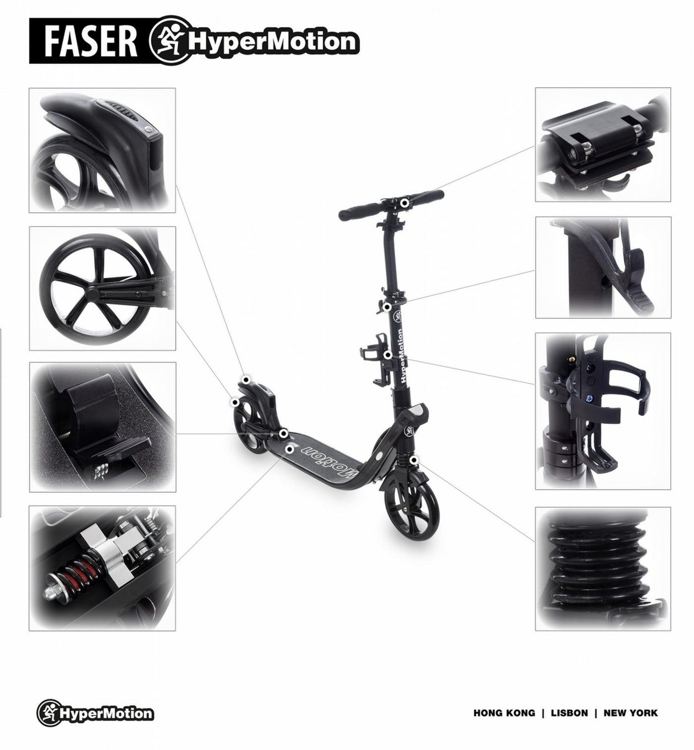 Paspirtukas HyperMotion Faser white