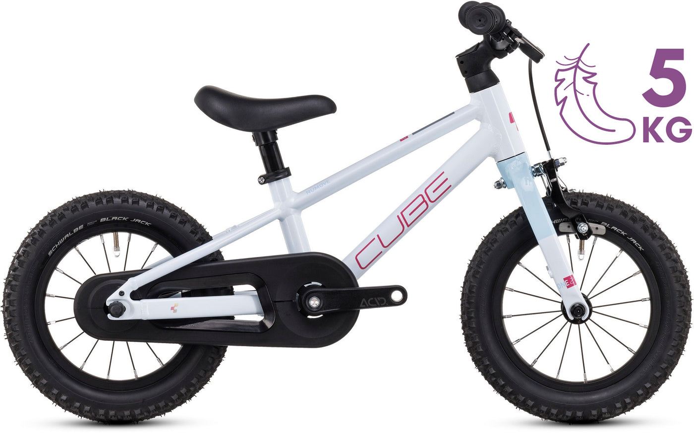 Dviratis Cube Numove 120 RT flashwhite'n'pink 2025