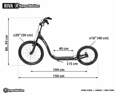 Paspirtukas HyperMotion Riva 20/16 black