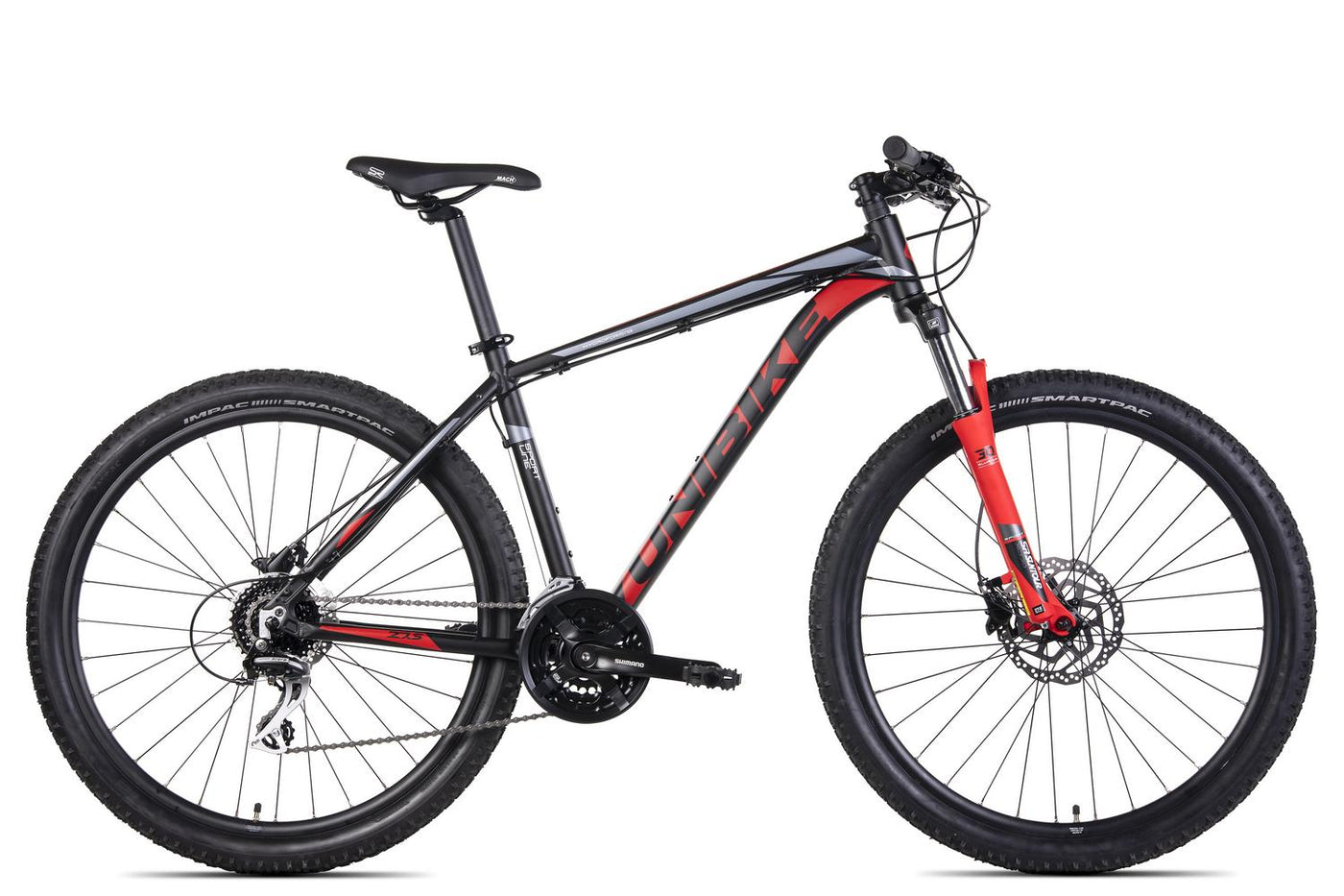 Dviratis UNIBIKE Mission 29 2022 black-red-17"