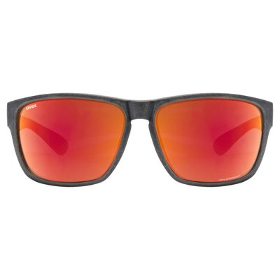 Akiniai Uvex lgl ocean P black mat / mirror red
