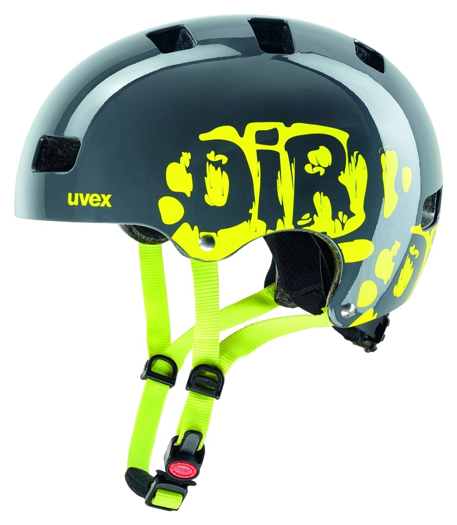 Šalmas Uvex Kid 3 dirtbike gray-lime-51-55CM
