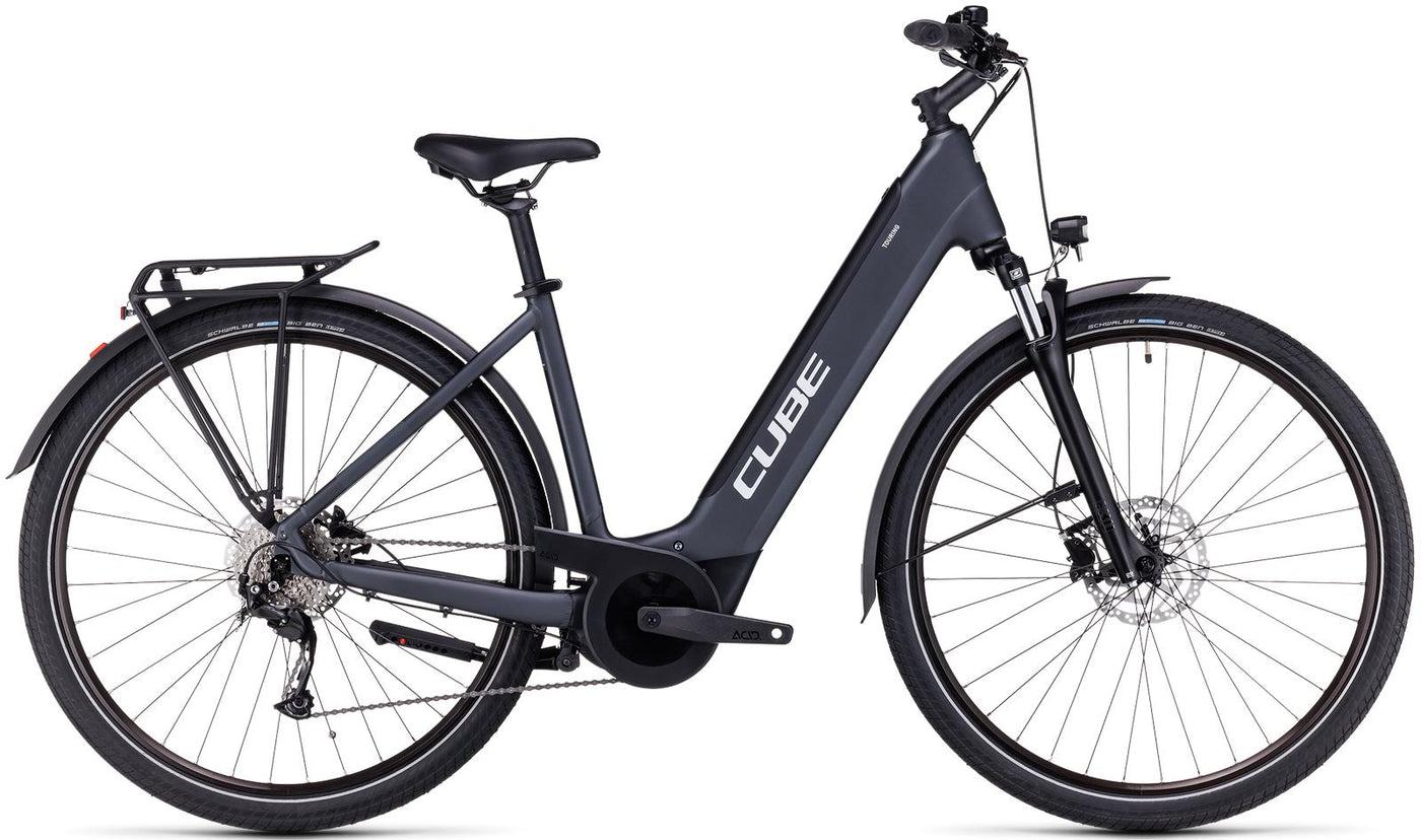 Elektrinis dviratis Cube Touring Hybrid ONE 500 Easy Entry grey'n'white 2023-54 cm / M