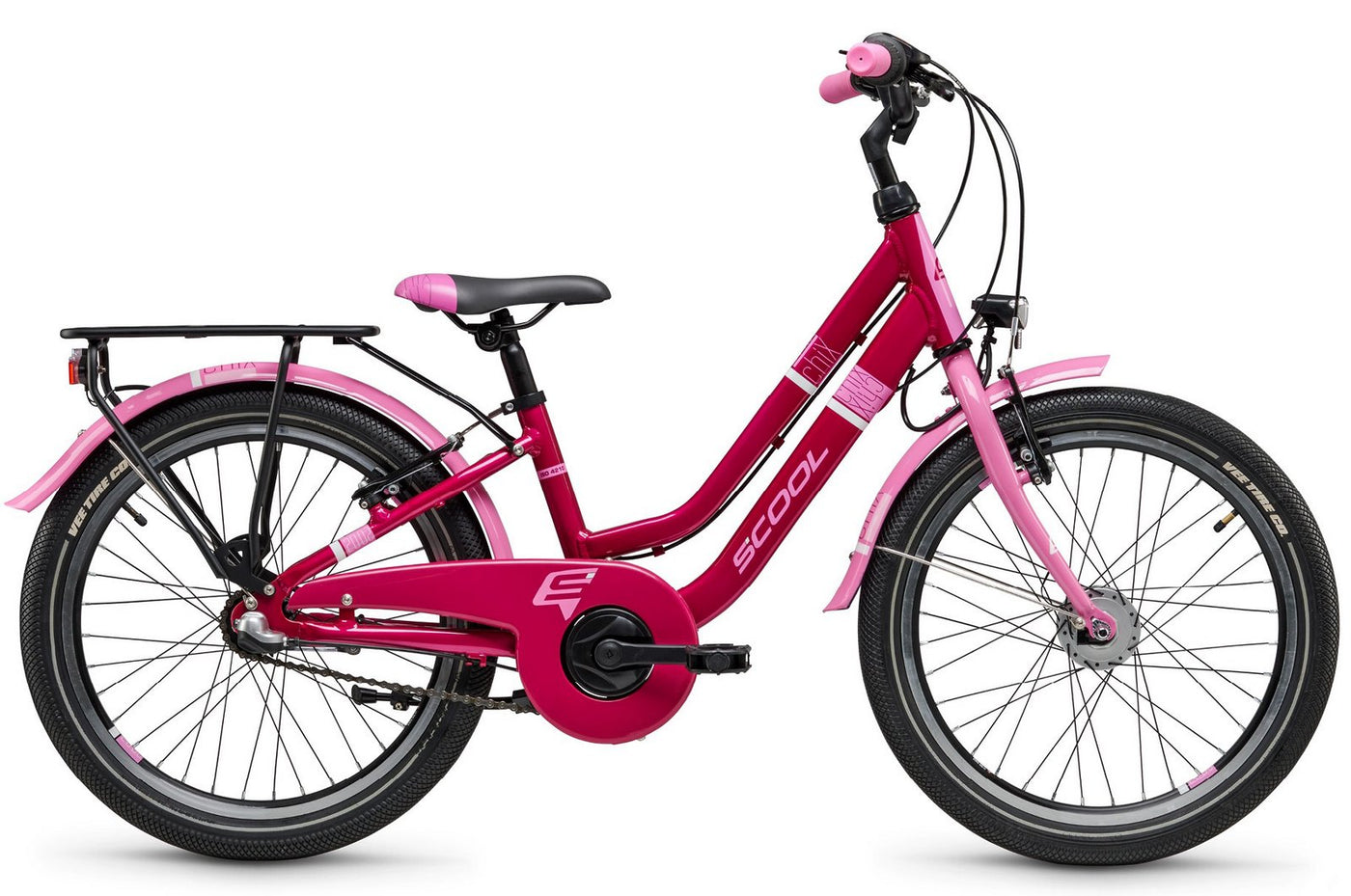 Dviratis S'COOL chiX twin 20" 3-speed Aluminium pink-baby pink