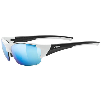 Akiniai Uvex Blaze III white black mat / mirror blue
