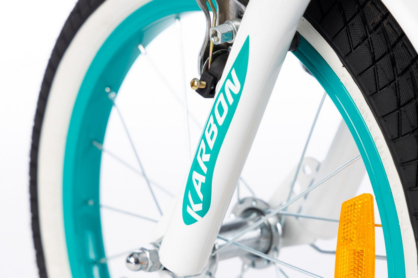 Dviratis Karbon Kitty 16 turquoise-white