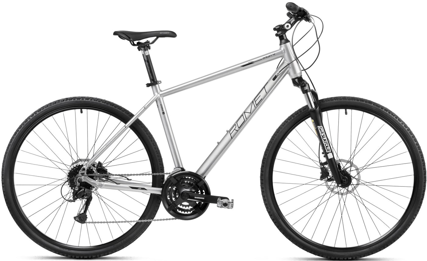 Dviratis Romet Orkan 4 M Lite 28" 2023 silver-black-18" / M