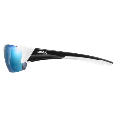 Akiniai Uvex Blaze III white black mat / mirror blue