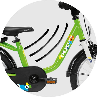 Dviratis PUKY Steel 16 kiwi-white