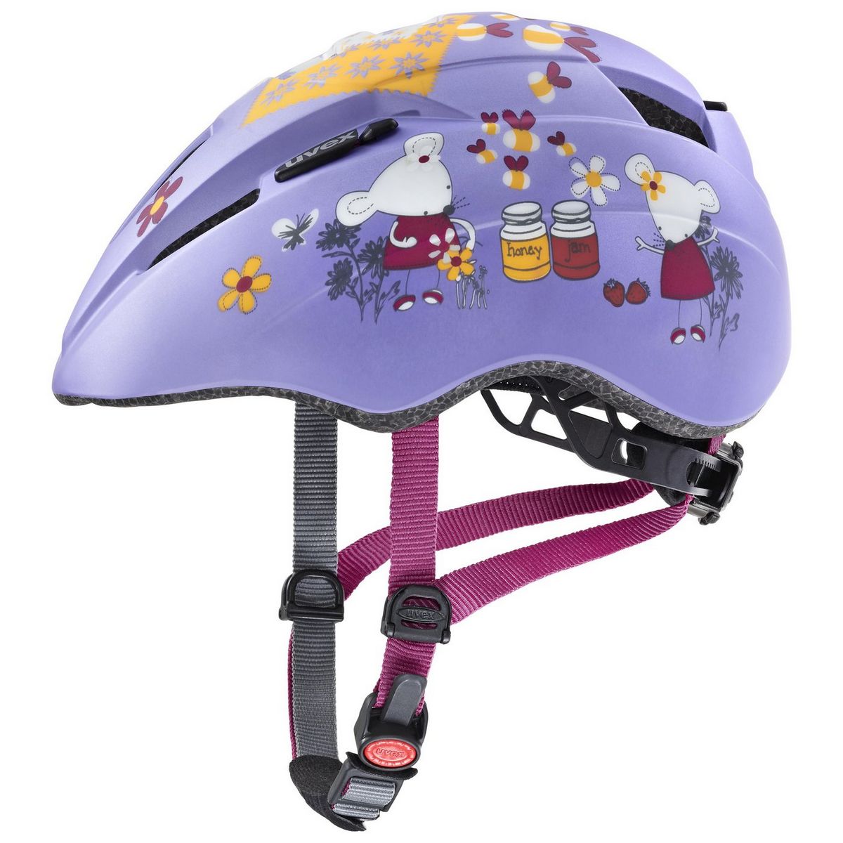 Šalmas Uvex Kid 2 cc lilac mouse mat-46-52CM