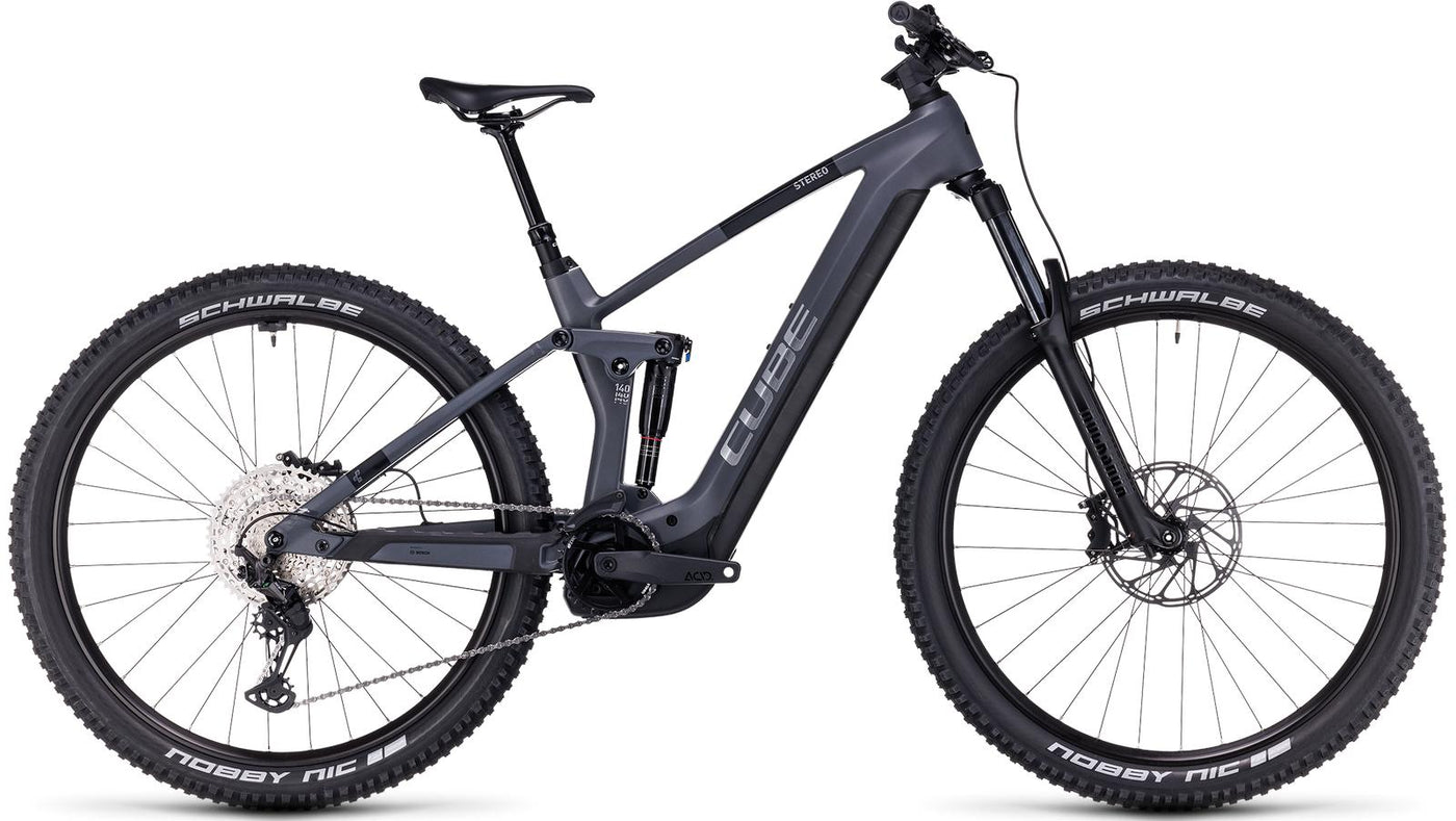 Elektrinis dviratis Cube Stereo Hybrid 140 HPC Race 625 29 grey'n'chrome 2023-18" / 29 / M