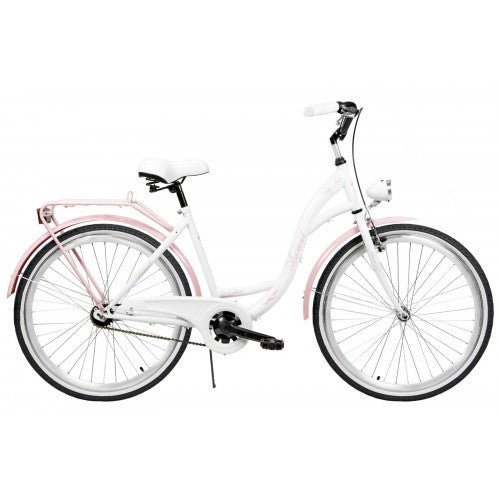 Dviratis AZIMUT City Lux 26" 2023 white-pink