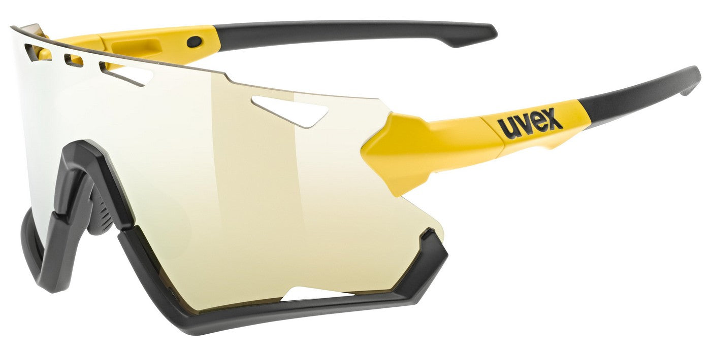 Dviratininko akiniai Uvex sportstyle 228 sunbee black matt / mirror yellow