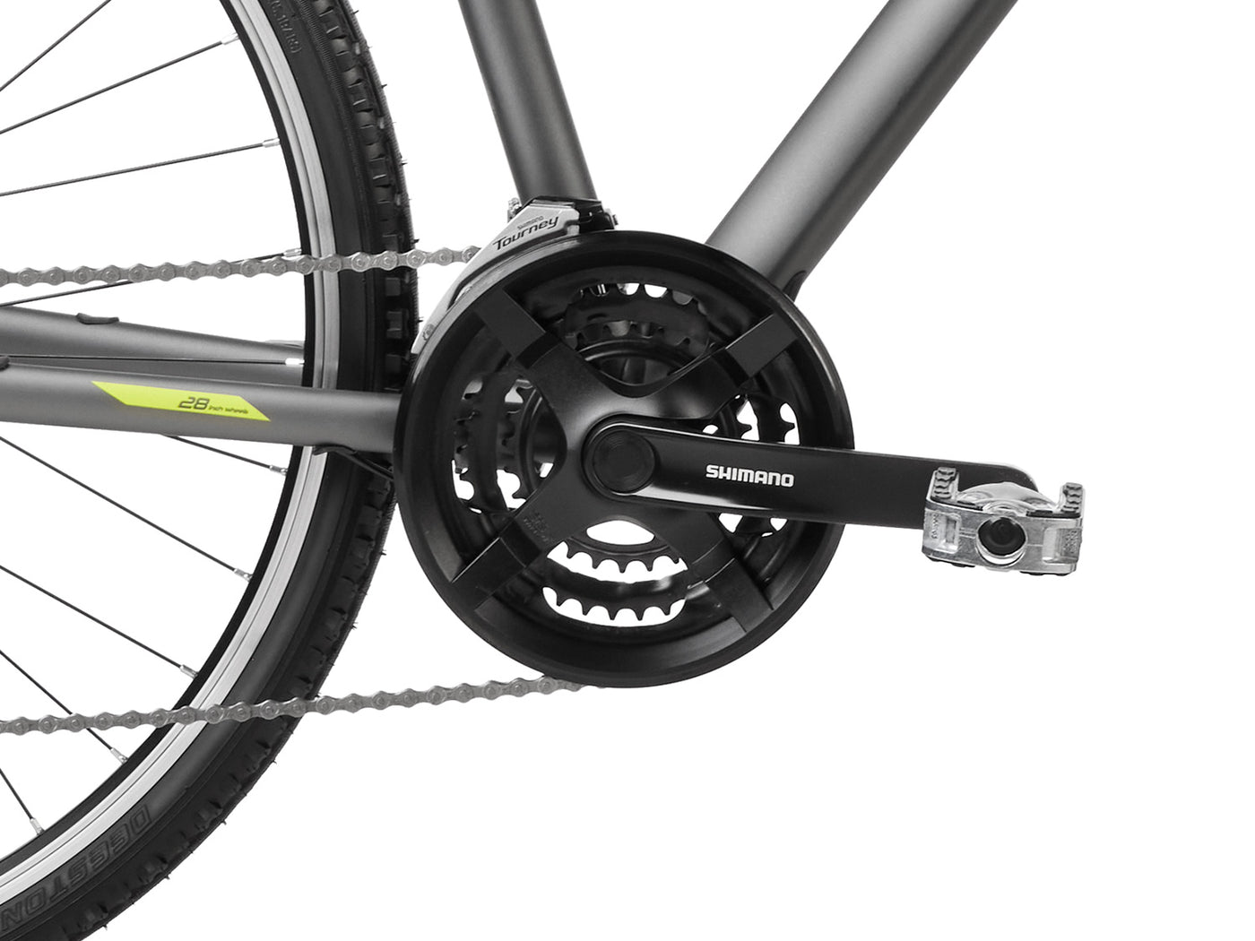 Dviratis Romet Orkan 3 M Lite 28" 2023 graphite-lemon-18" / M