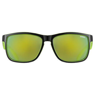 Akiniai Uvex lgl 39 black lime / mirror yellow