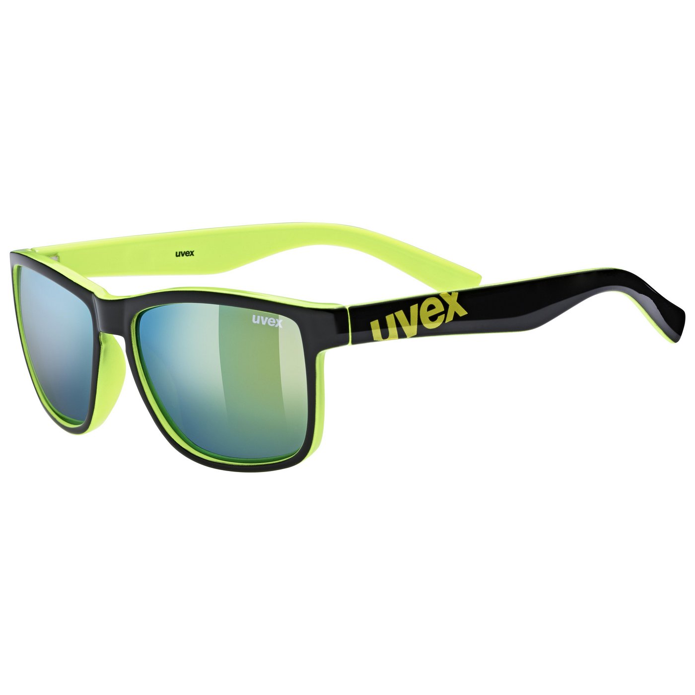 Akiniai Uvex lgl 39 black lime / mirror yellow