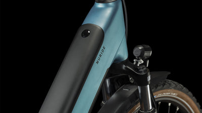 Elektrinis dviratis Cube Nuride Hybrid Performance 500 Allroad Easy Entry metalblue'n'red 2023-46 cm / XS