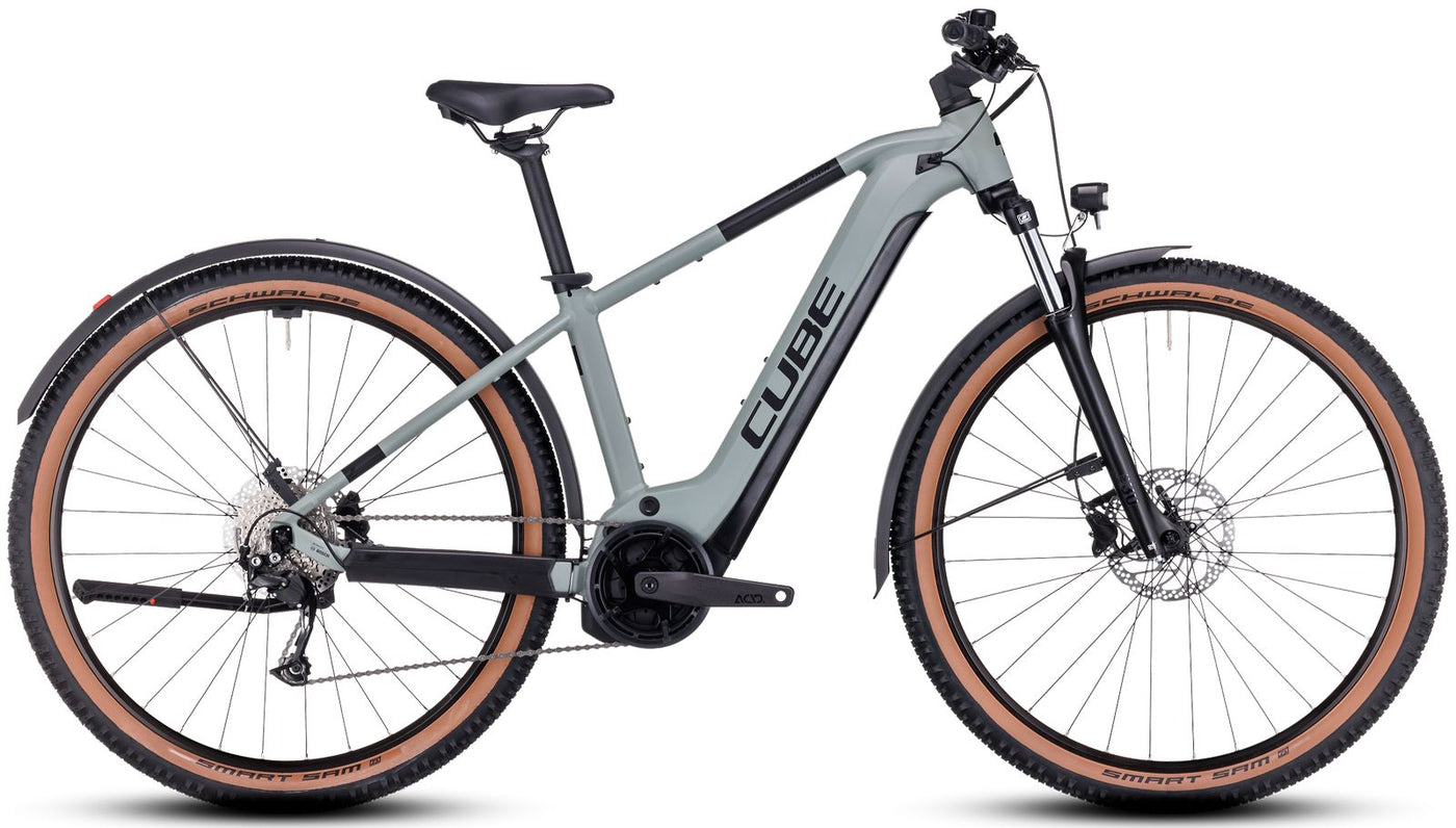 Elektrinis dviratis Cube Reaction Hybrid Performance 625 Allroad 29 swampgrey'n'black 2023-22" / 29 / XL