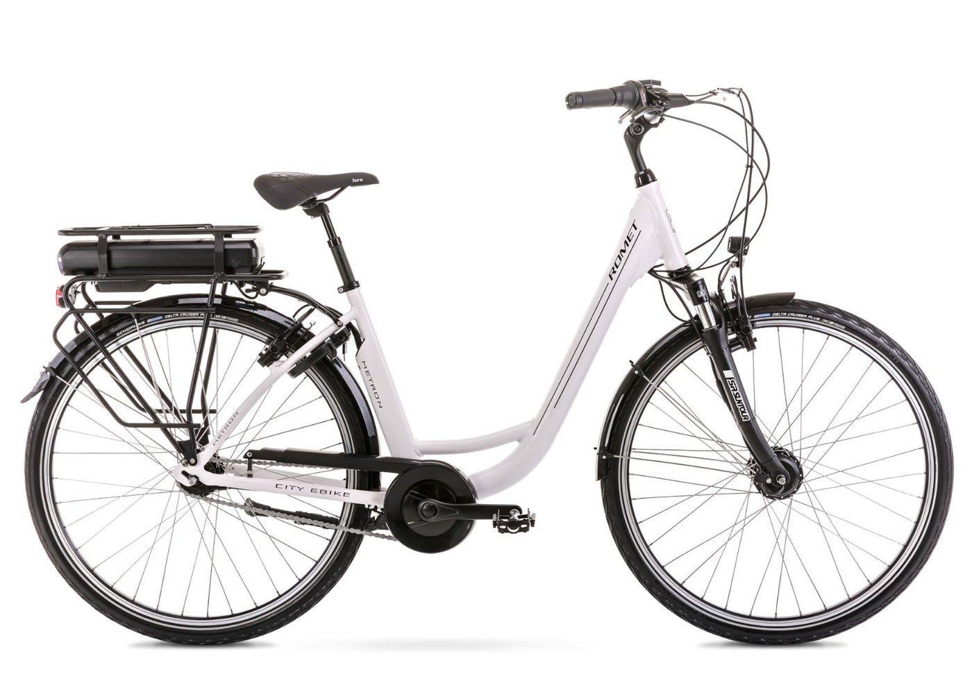 Elektrinis dviratis Romet Metron 28" 2022 white-20" / L