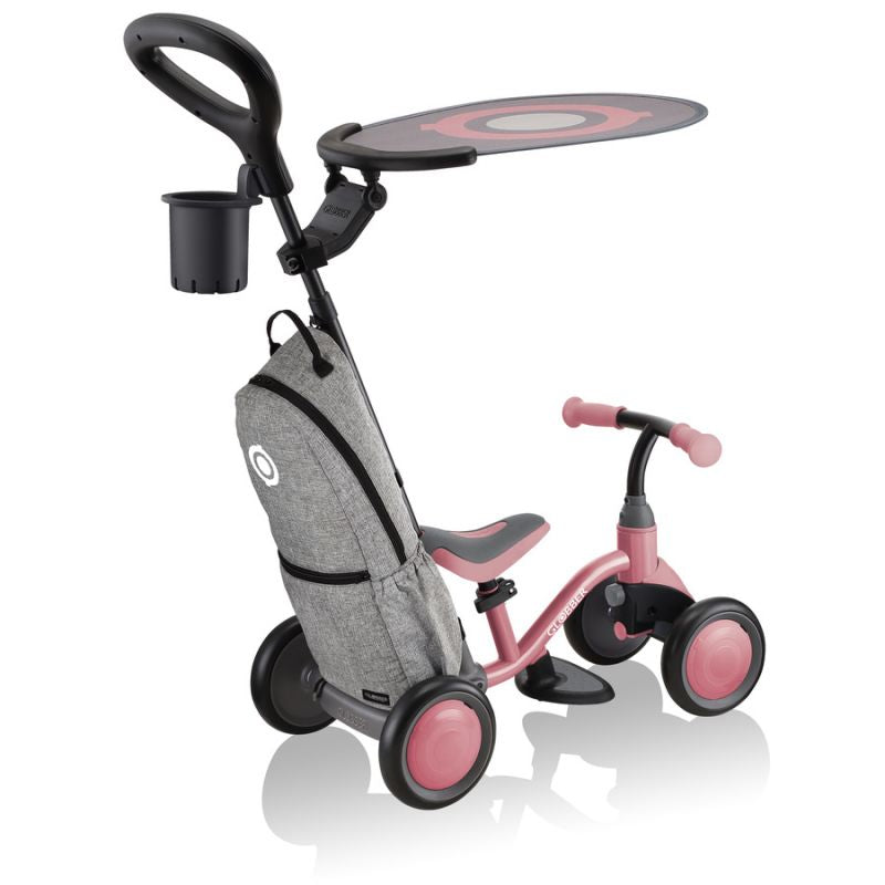 Mokomasis dviratis Globber Learning Bike 3in1 Deluxe Rožinis