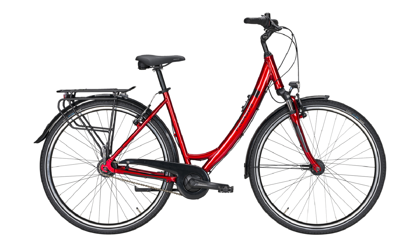 Dviratis 28" Solero SL wave 7g raudonas