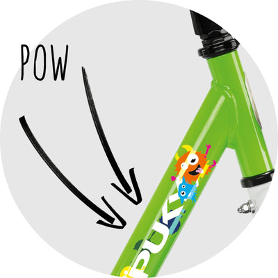 Dviratis PUKY Steel 16 kiwi-white