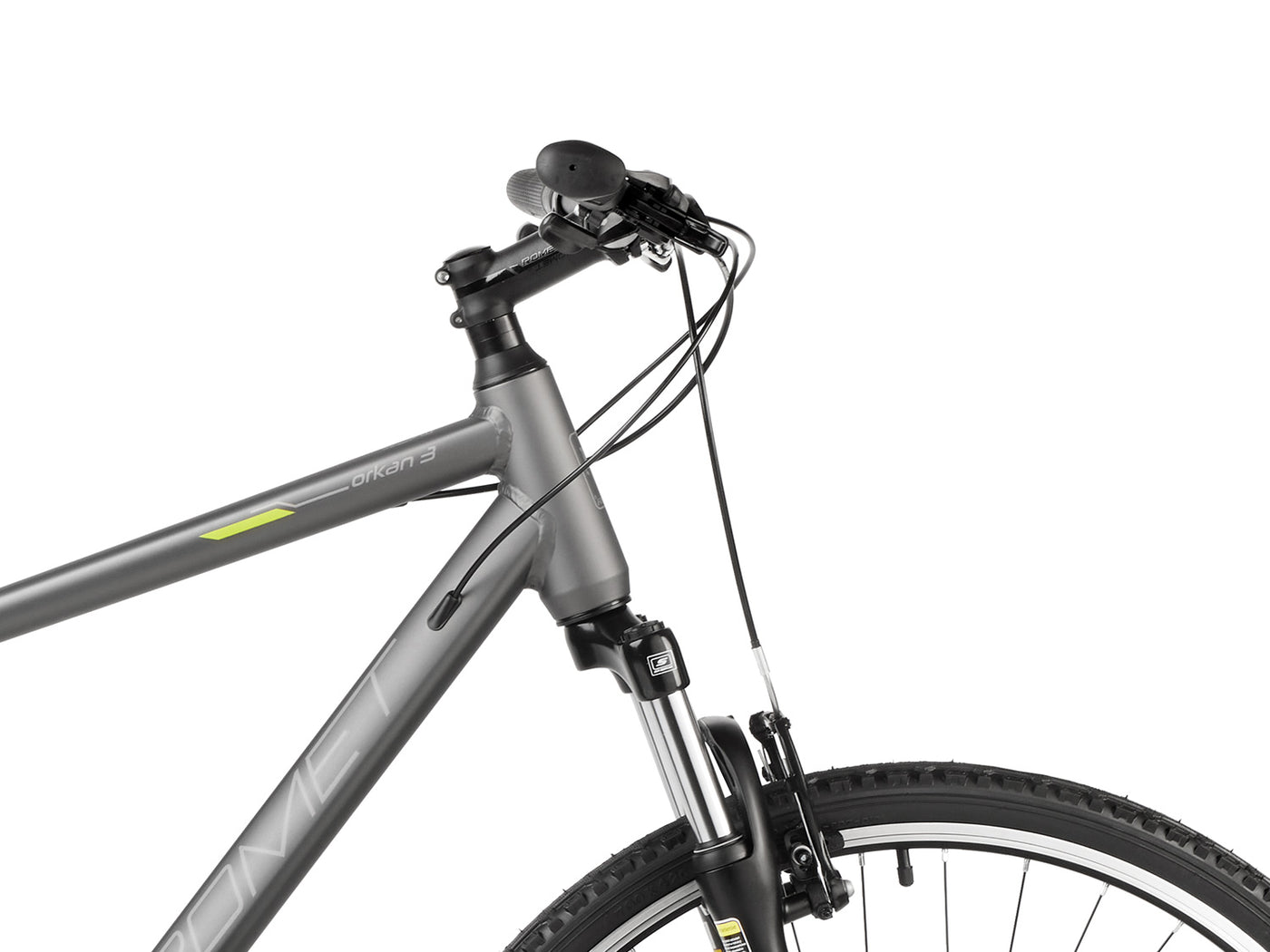 Dviratis Romet Orkan 3 M Lite 28" 2023 graphite-lemon-18" / M