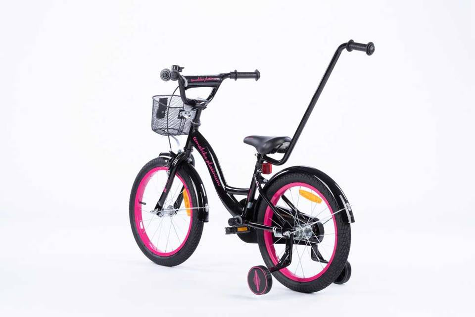 Vaikiškas dviratis Tomabike 18 juoda, rožinė