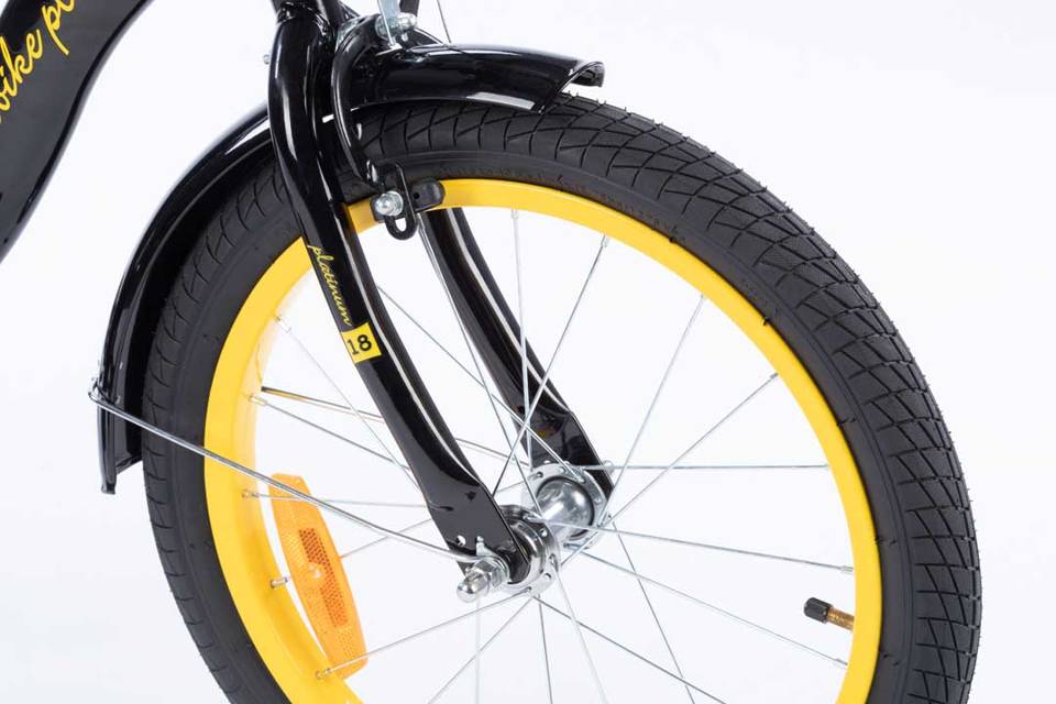 Vaikiškas dviratis Tomabike 18 juoda, geltona