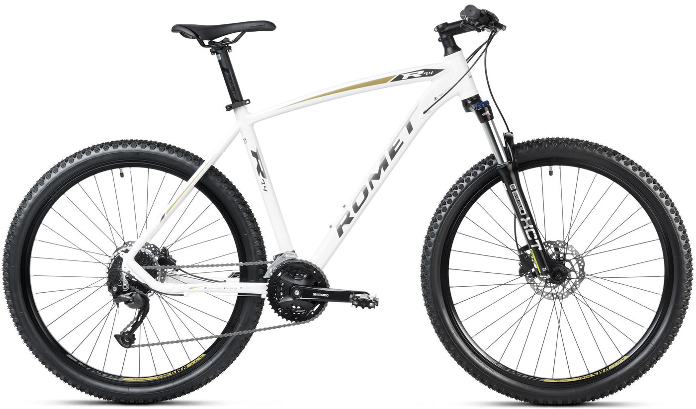 Dviratis Romet Rambler R7.4 27.5" 2023 white-gold-18" / L