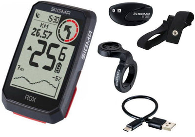 Dviračio kompiuteris SIGMA ROX 4.0 GPS Black HR Set