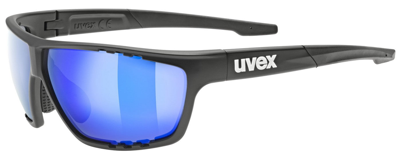 Dviratininko akiniai Uvex sportstyle 706 black matt / mirror blue