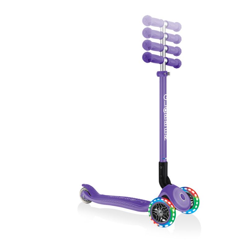 Paspirtukas Globber Primo Plus Lights violetinis