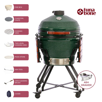 Kepsinė TunaBone Kamado Pro 24" grill Size L, Green