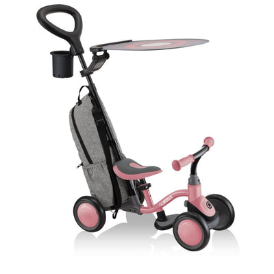 Mokomasis dviratis Globber Learning Bike 3in1 Deluxe Rožinis