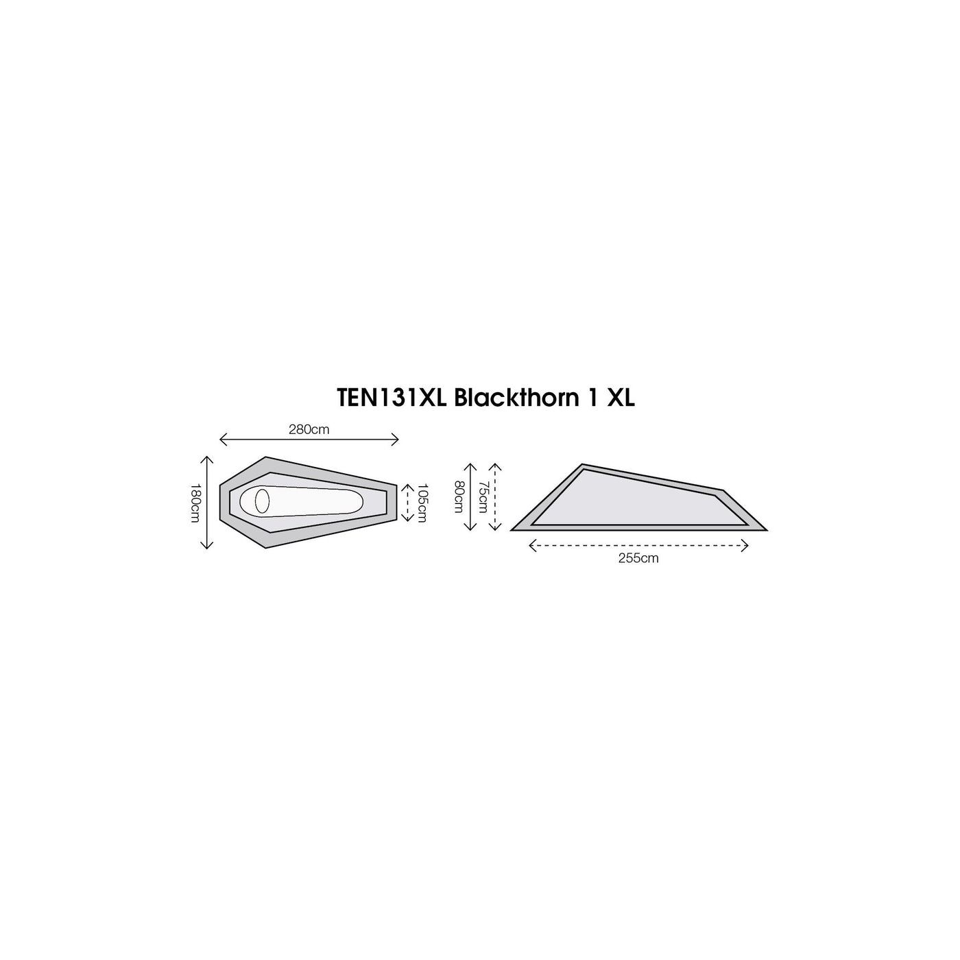 Vienvietė palapinė HIGHLANDER BLACKTHORN XL 1