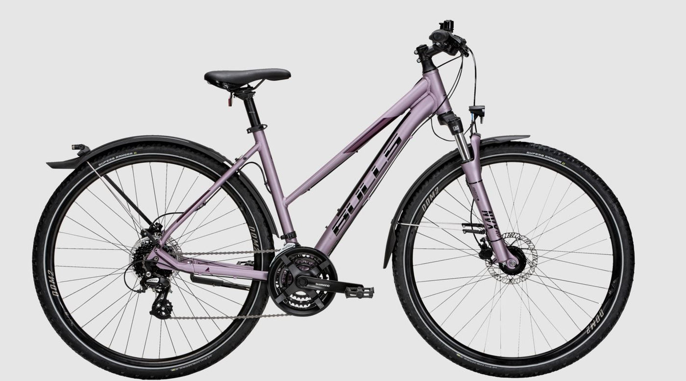 Dviratis 28 Bulls Crossbike Street trapez 24g šv.violetinis